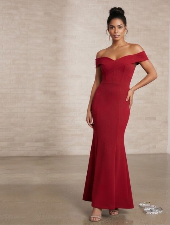 Morgan & Co. Dresses & Skirts - Morgan & Co Women's Red Maxi Formal Trumpet Dress Size 1